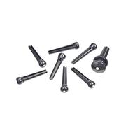 INJECTED MOLDED BRIDGE PINS WITH END PIN SET EBONY WITH IVORY DOT