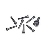 INJECTED MOLDED BRIDGE PINS WITH END PIN SET EBONY WITH IVORY DOT
