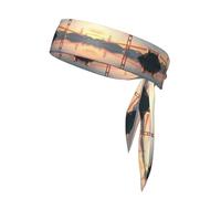 Bridge Under The Sunset Bandage athlétique double face avec bandeau de sport imprimé pour tennis, ninja, karaté, course à pied et yoga