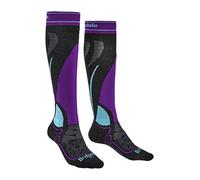 Bridgedale Chaussettes de ski mi-poids en mérinos Endurance pour femme moyen Graphite/violet.
