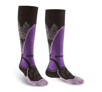 Bridgedale - Ski Lightweight Merino Performance - Chaussettes ski femme Black / Purple - L - 41 / 43