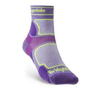 Bridgedale Trail Run Ultralight T2 Coolmax Sport 3/4 Crew Chaussettes Mixte, Violet, M