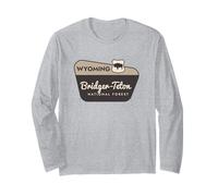 Bridger-Teton National Forest Wyoming Panneau de Bienvenue Vacances Manche Longue