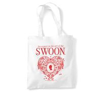 Bridgerton An Expert In The Art Of Swoon Sac Cabas Réutilisable pour Courses et Voyage, Blanc