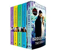 Bridgerton Family Book Series 5 Books Collection Set par Julia Quinn (Le duc et moi, vicomte qui m'a aimé, offre d'un gentleman, romance avec M. Bridgerton et Sir Phillip, avec amour)
