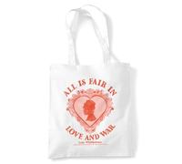 Bridgerton Love And War Lady Whistledown Sac Cabas Réutilisable pour Courses et Voyage, Blanc