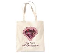 Bridgerton My Heart Calls Your Name Sac Cabas Réutilisable pour Courses et Voyage, Naturel