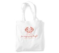 Bridgerton Occupy My Thoughts Sac Cabas Réutilisable pour Courses et Voyage, Blanc