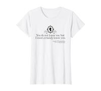 Bridgerton You Do Not Know Me T-Shirt, Femme, Blanc, XS