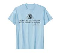 Bridgerton You Do Not Know Me T-Shirt, Homme, Bleu Céleste, L