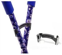 Bridgit - Clip de Fixation pour Cannes et Béquilles - Reliez vos Béquilles Entre elles et Empêchez-les de Tomber - Blanc