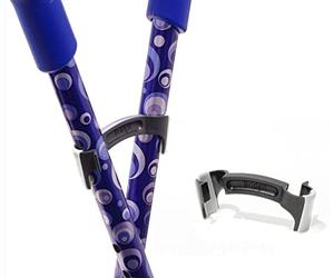 Bridgit - Clip de Fixation pour Cannes et Béquilles - Reliez vos Béquilles Entre elles et Empêchez-les de Tomber - Blanc