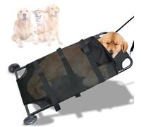 BRIDIOF Civière pour chiens de grande taille, 112 x 66 cm, chariot pour chien avec roues silencieuses, transport d'urgence pour chien, civière de sauvetage vétérinaire