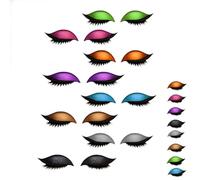 Bridle Bronze Lazy Eye Shadow Eyelash Patch,Bridlebronze Lazy Eye Shadow Eyelash Patch with Lashes,Dazzleiod Lashes,Reusable Self-Adhesive Eyeliner and EyelashStickers with Glitter,For Party (8Mix)