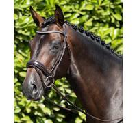 Bridon anatomique muserolle combinée Premier Equine Stellazzio Marron Cob