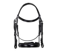 Bridon de dressage sans rênes Equestro Noir Full