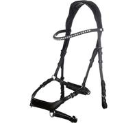 Bridon d'équitation anatomique HKM Pro Anatomic Noir Poney