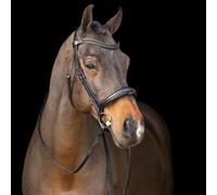 Bridon d'équitation avec muserolle anglaise équitation Imperial Riding Noir Full