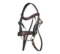 HKM Hobby Horsing Mors Basic - Pour cheval de bataille - Avec rênes, bandeau et mors - Marron