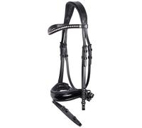 Bridon équitation anatomique Harry's Horse Diamond Lacque Noir Cob