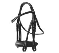Bridon équitation avec double rênes Lexhis Olimpia Noir Full