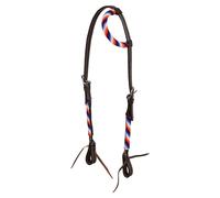 Bridon équitation broderie perlée une oreille Pool's Marron TU