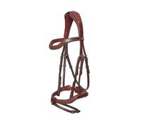 Bridon équitation Kieffer Palmanova with square chrome buckles Marron Cob