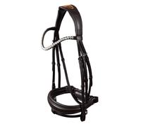 Bridon équitation muserolle combinée anatomique Acavallo Starry Night Marron Cob