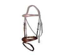 Bridon équitation muserolle combinée anatomique Dy'on New English Collection Marron Full
