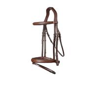 Bridon équitation muserolle combinée anatomique Trust Amsterdam Marron Cob