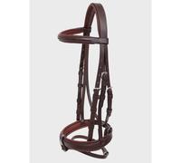 Bridon équitation muserolle combinée avec filet Equiline poney Marron S/M