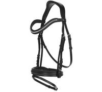 Bridon équitation muserolle combinée Covalliero Clincher Noir Full
