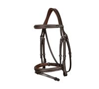 Bridon équitation muserolle combinée Dy'on Marron Full