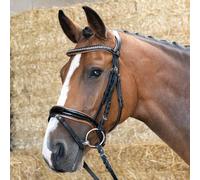 Bridon équitation muserolle combinée Harry's Horse Noir Full