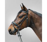 Bridon équitation muserolle combinée Star Diamond Noir Cob