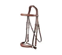 Bridon équitation muserolle combinée Trust Rome Marron Full