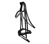 Bridon équitation muserolle combinée Waldhausen S-Line Essential Noir Cob