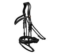 Bridon équitation muserolle combinée Waldhausen S-Line Glamour Noir Cob