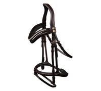 Bridon équitation muserolle combinée Waldhausen S-Line Harmony Marron Cob