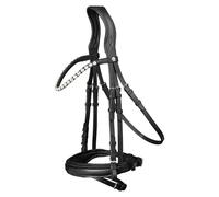Bridon équitation muserolle combinée Waldhausen X-Line Beauty Noir Poney
