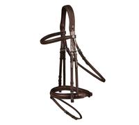 Bridon équitation muserolle combinée Waldhausen X-Line Supersoft Marron Cob