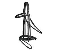 Bridon équitation muserolle combinée Waldhausen X-Line Supersoft Noir Poney