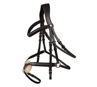 Bridon équitation muserolle croisée anatomique Waldhausen X-Line Marron Cob