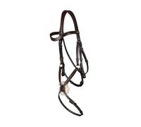 Bridon équitation muserolle croisée Dy'on Marron Full