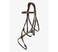 Bridon équitation pour cheval muserolle croisée LeMieux Grackle Havana Marron Cob