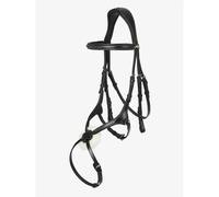 Bridon équitation pour cheval muserolle croisée LeMieux Grackle Noir Full