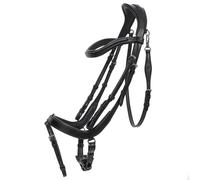 Bridon équitation pour cheval QHP Salerno Noir Cob