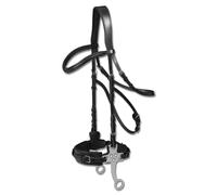 Waldhausen X-Line Hackamore Trensenzaum, Schwarz, Vollblut