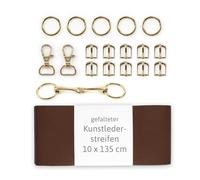 Bridon Hobby Horse ◆Gold Edition ◆ : kit de matériel avec cuir marron (sans instructions)