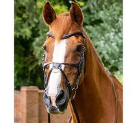 Bridon muserolle croisée Premier Equine Glorioso Marron Cob